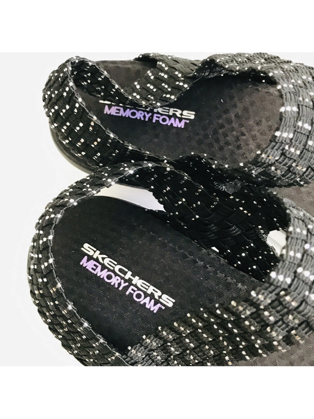 Skechers Counterpart Breeze Beatbox Womens Sandals Memory Foam Blk Metallic 10 - Picture 5 of 7